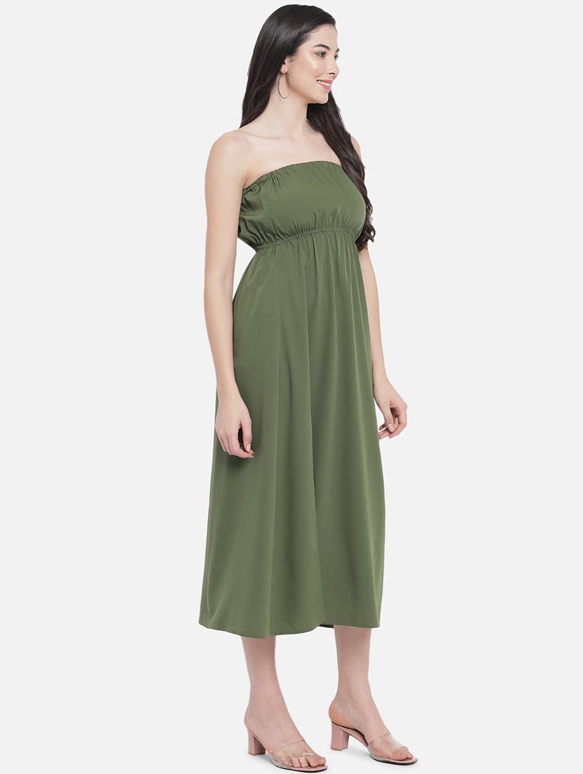 women solid sleeveless side slit tube dress - 21931417 - Standard Image - 2
