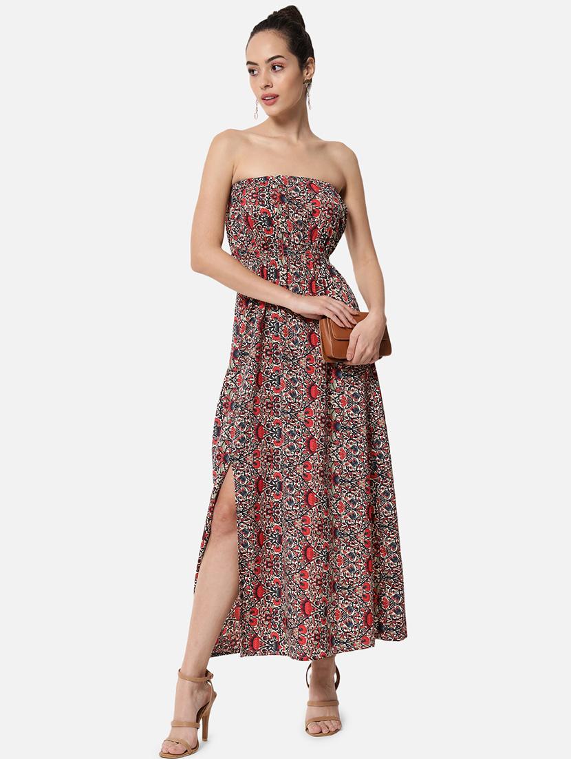 women solid sleeveless side slit tube dress - 21931425 -  Zoom Image - 0