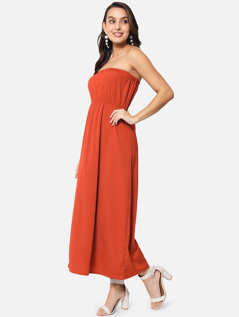 women beige solid sleeveless tube dress - 21931428 - Standard Image - 2