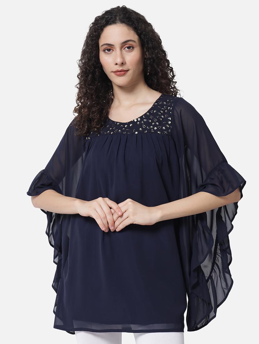 women embellished flared sleeve long top - 21931448 - Zoom Image - 0