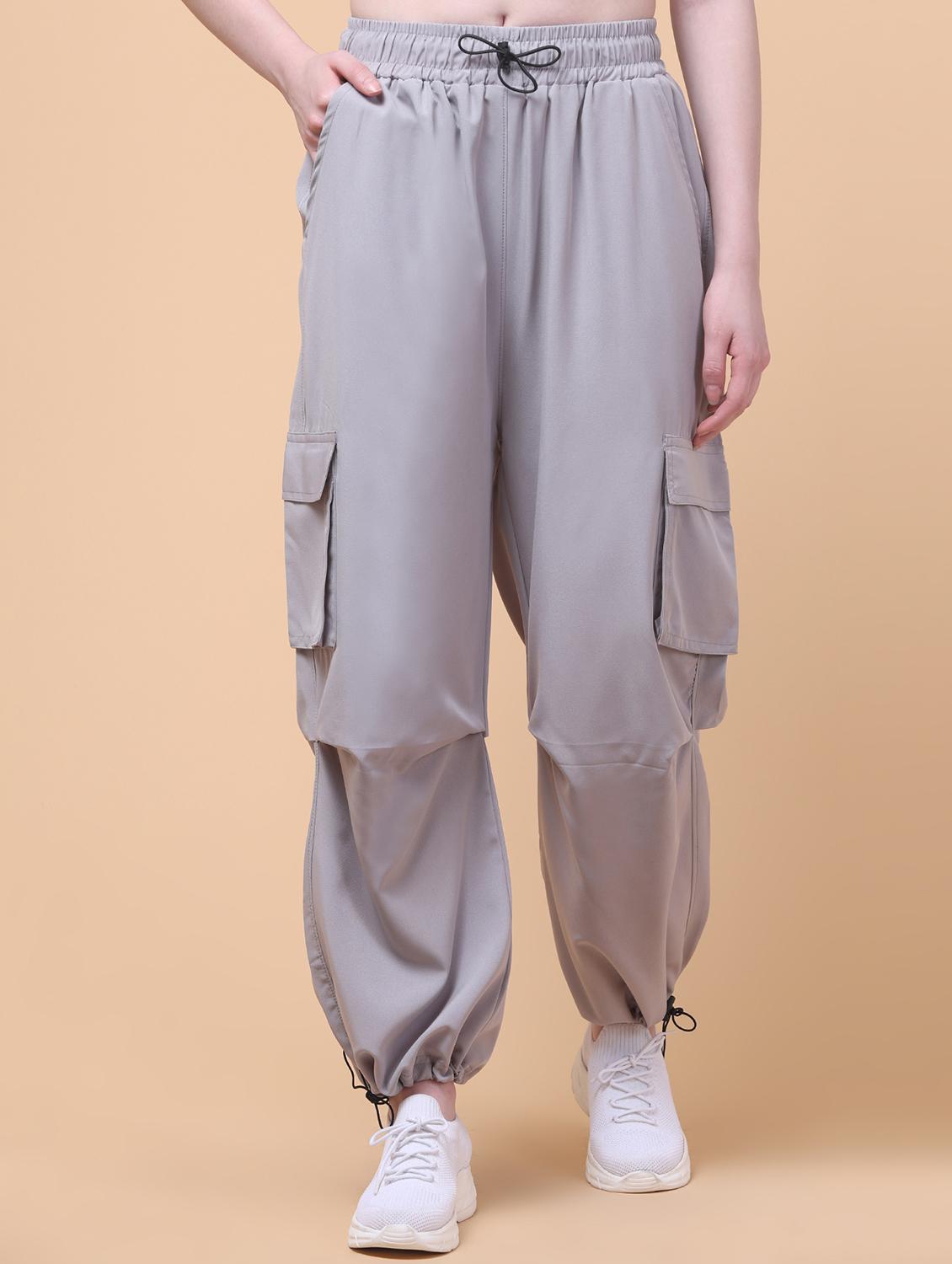 women solid mid rise parachute pant  - 21931503 -  Zoom Image - 0