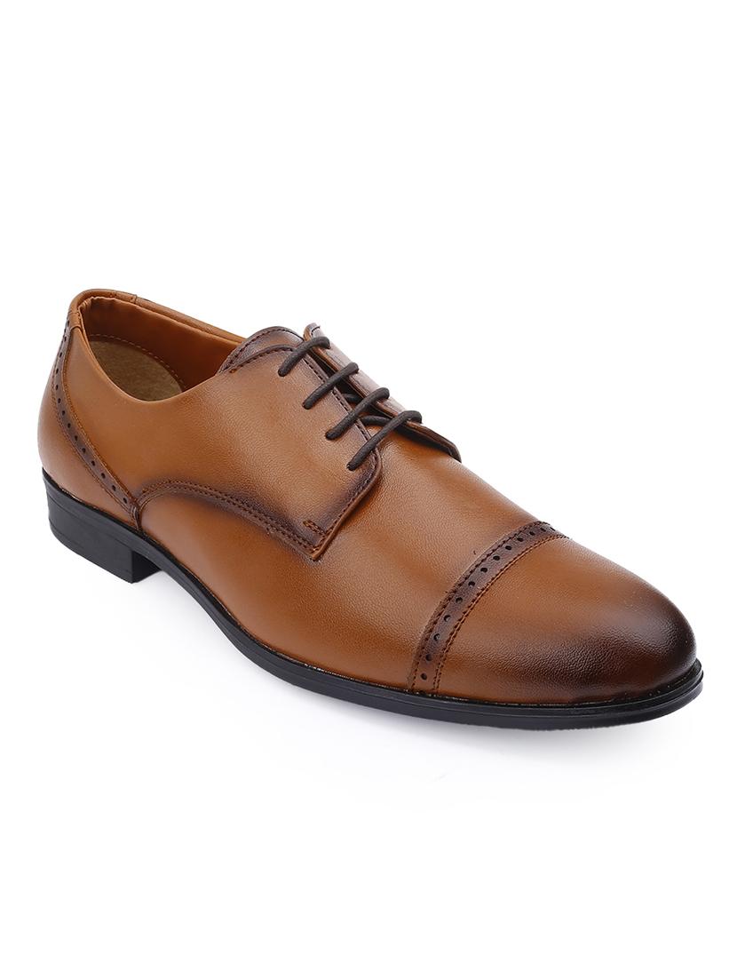 men tan lace-up brouge - 21931667 - Standard Image - 2
