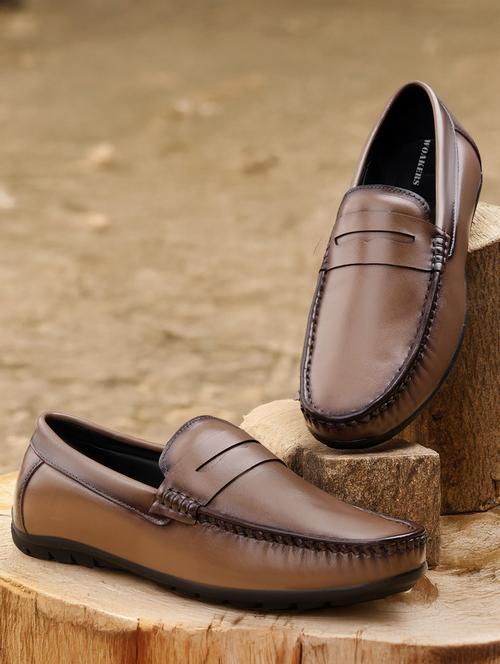 men brown slip on loafer - 21931698 -  Standard Image - 0