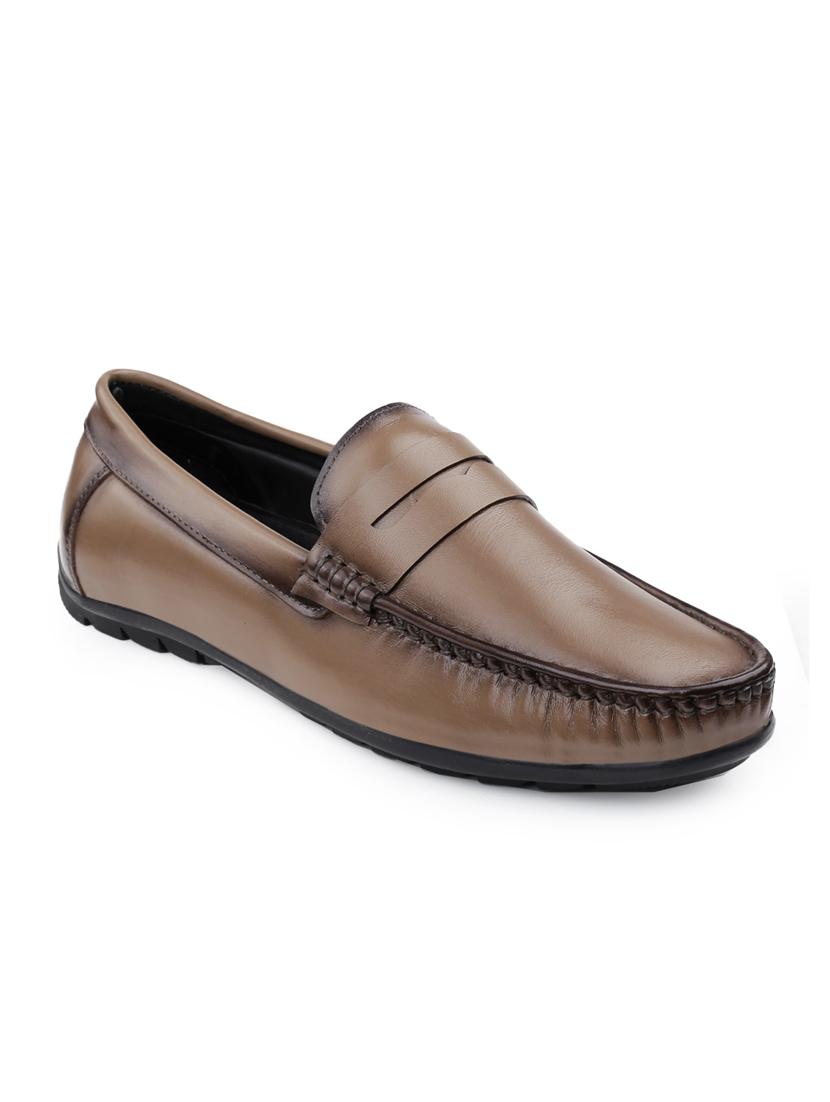 men brown slip on loafer - 21931698 - Standard Image - 2