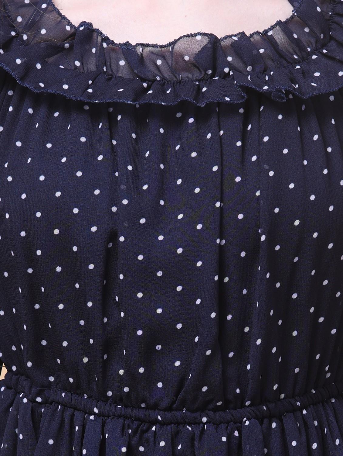 women polka doted off shoulder tiered - 21931979 - Standard Image - 2