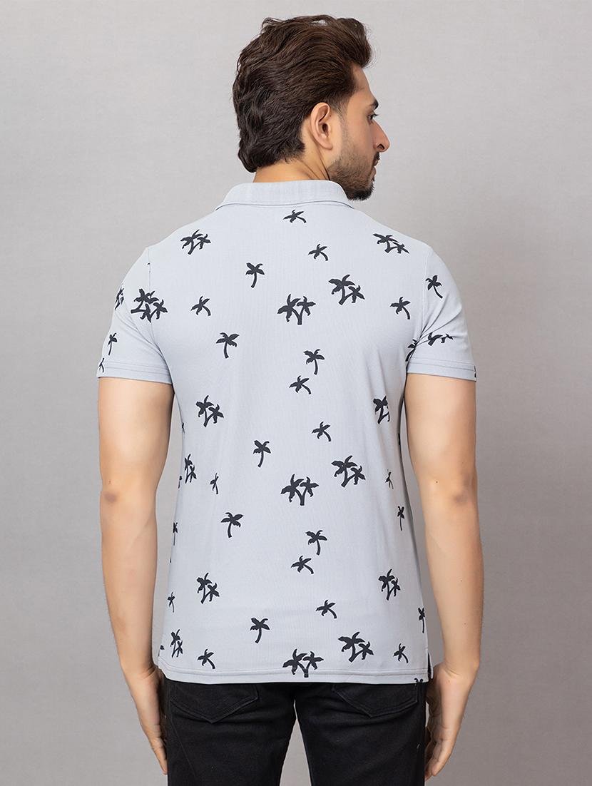 men printed short sleeves regular fit polo t-shirt - 21932006 - Standard Image - 2
