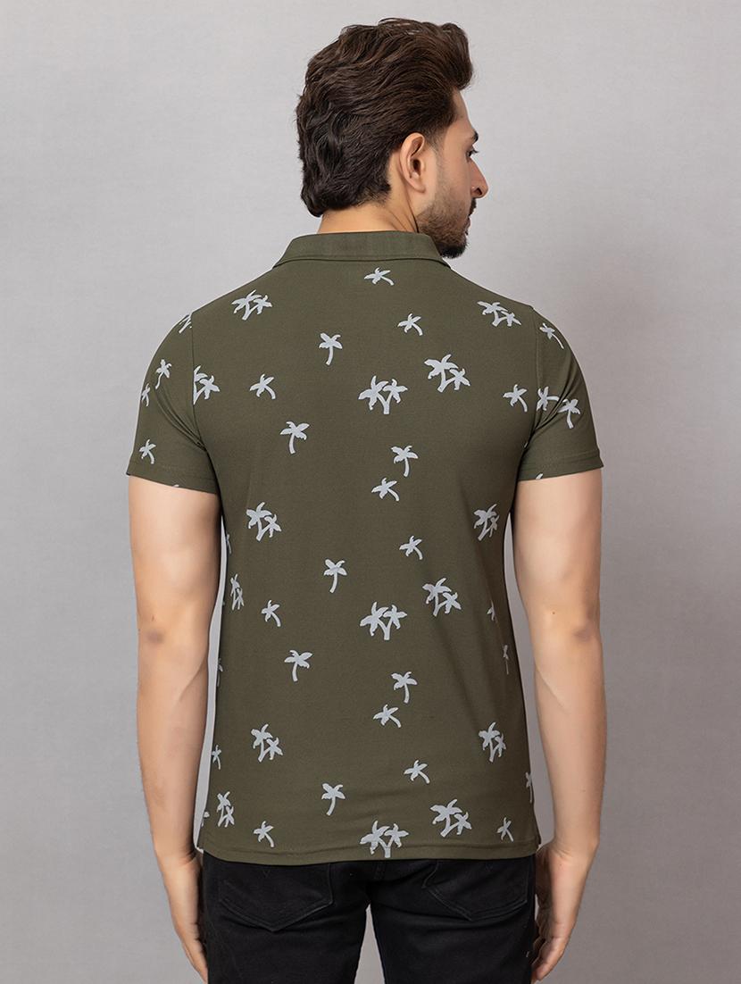 men printed short sleeves regular fit polo t-shirt - 21932007 - Standard Image - 2