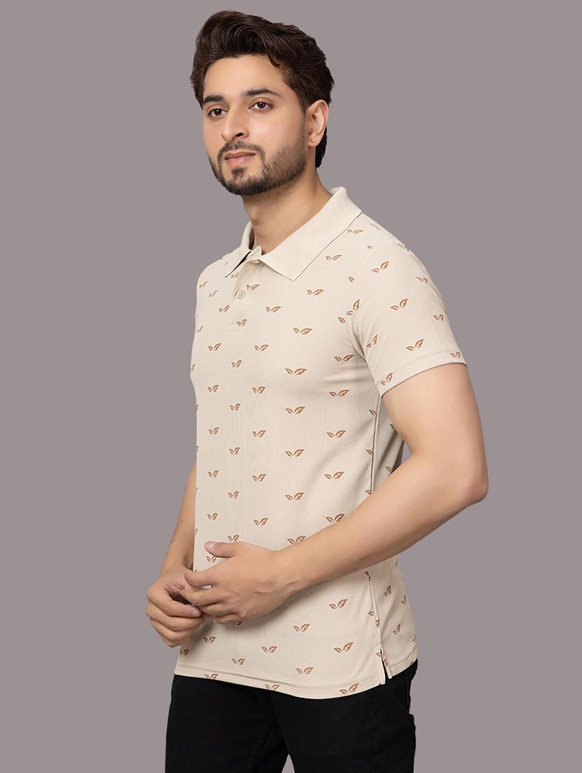 men printed short sleeves regular fit polo t-shirt - 21932009 - Standard Image - 2