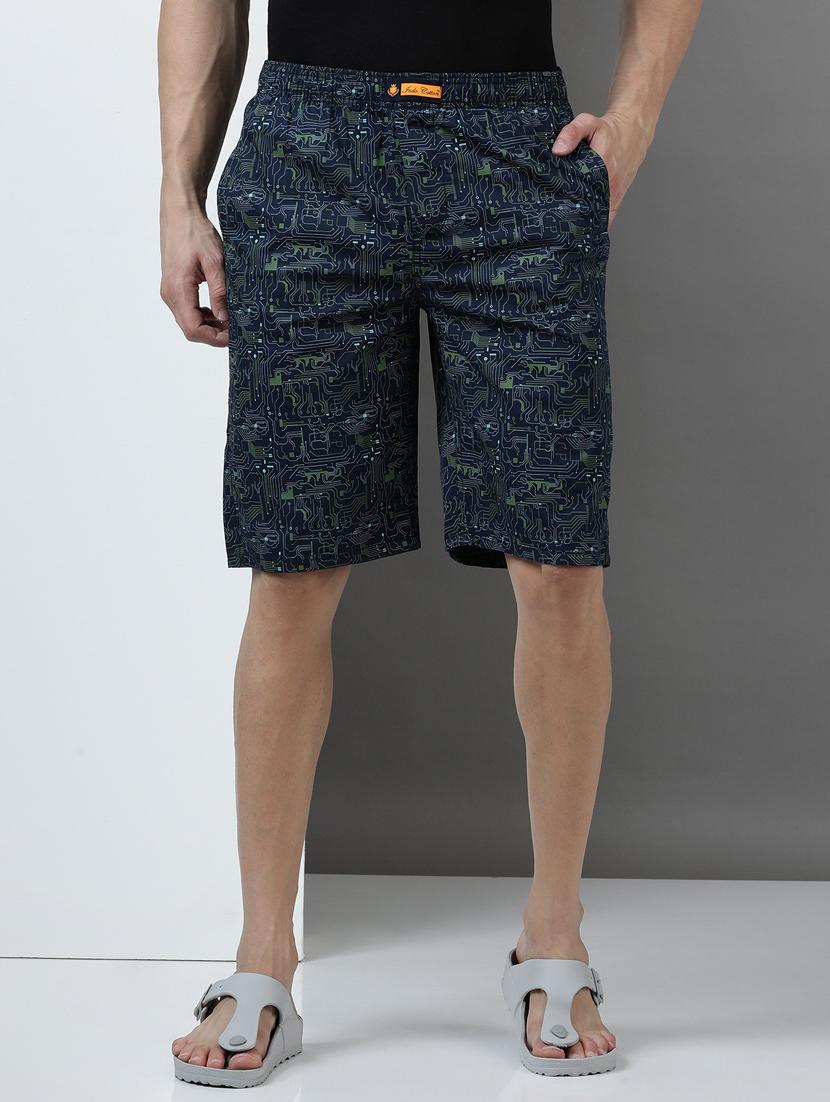 navy blue cotton lycra  shorts