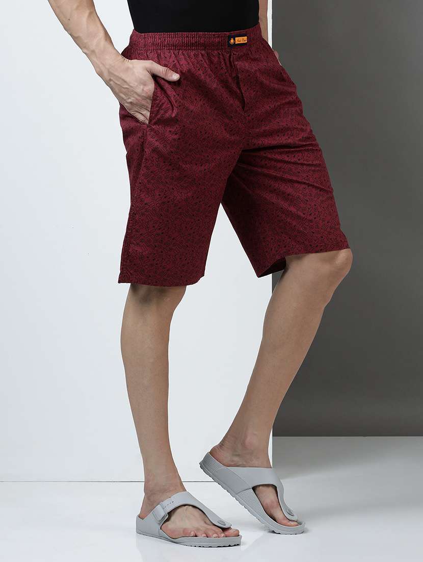 men printed mid rise regular fit shorts - 21932055 -  Standard Image - 2