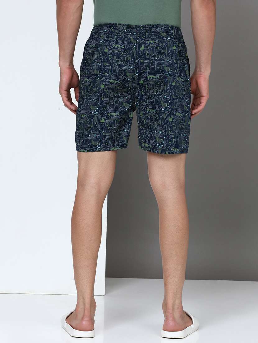 men printed mid rise loungewear boxer - 21932060 -  Standard Image - 2