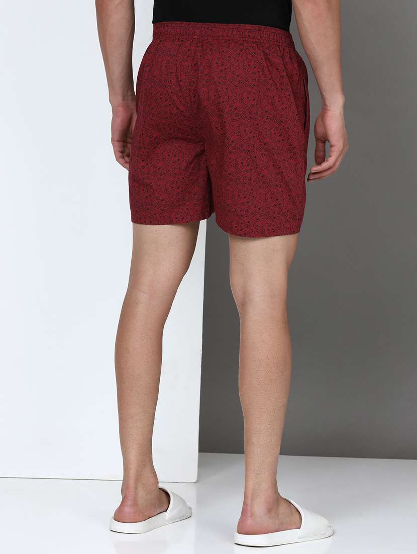 men printed mid rise loungewear boxer - 21932061 -  Standard Image - 2