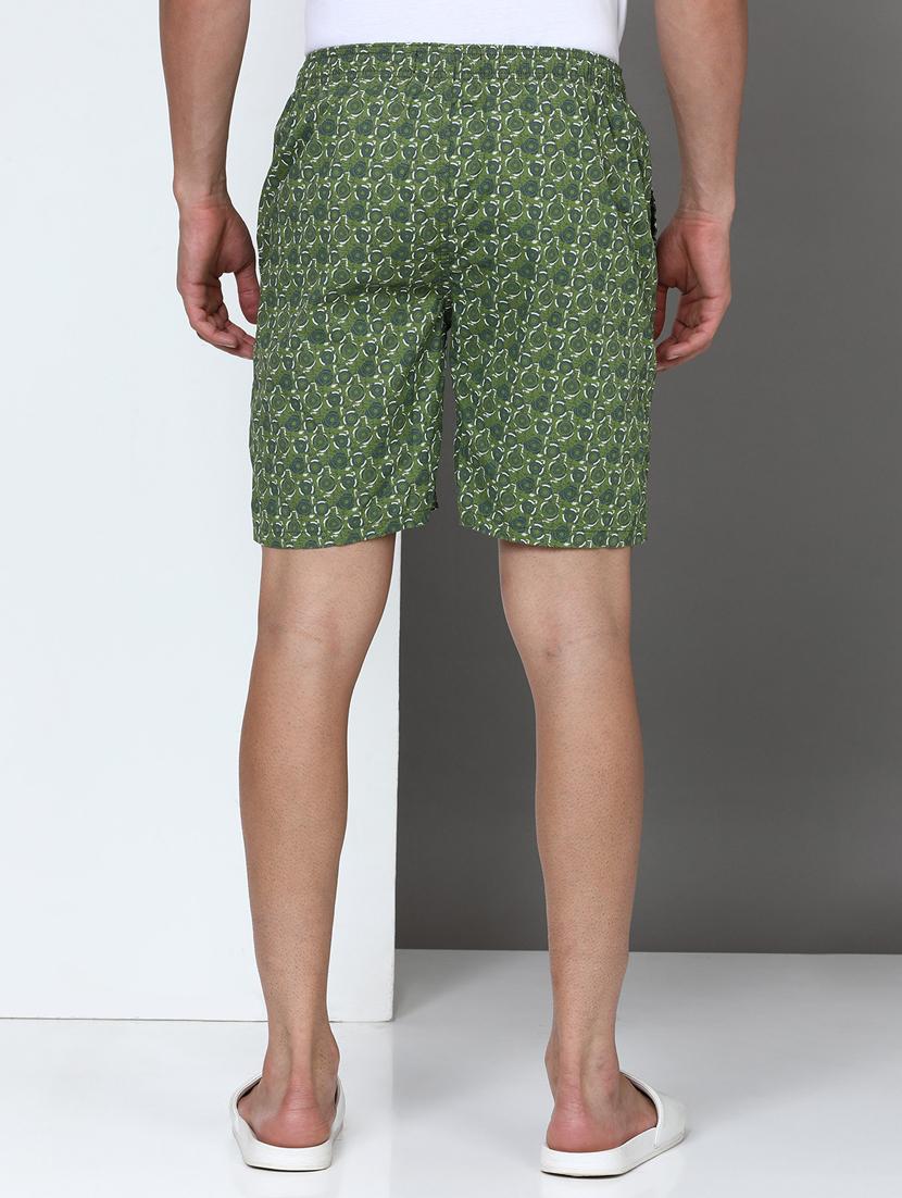 green cotton lycra shorts - 21932063 - Standard Image - 2