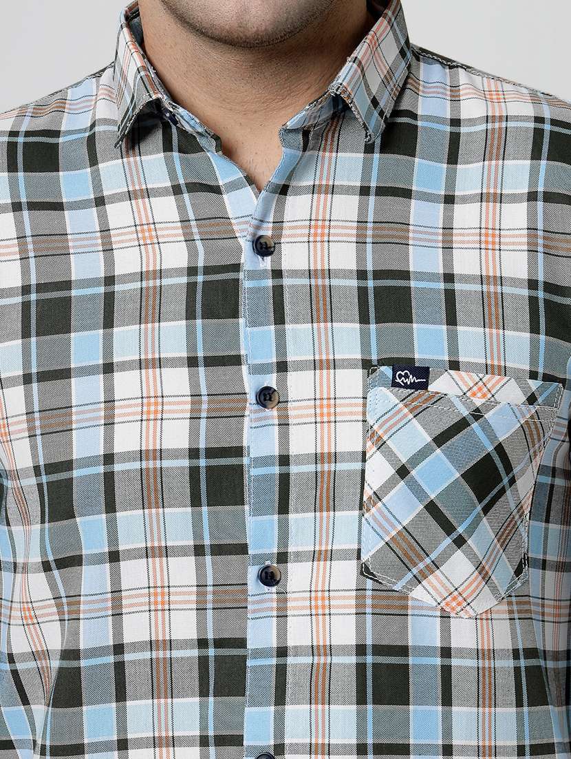 men checkered long sleeve regular fit casual shirt - 21932067 -  Standard Image - 2