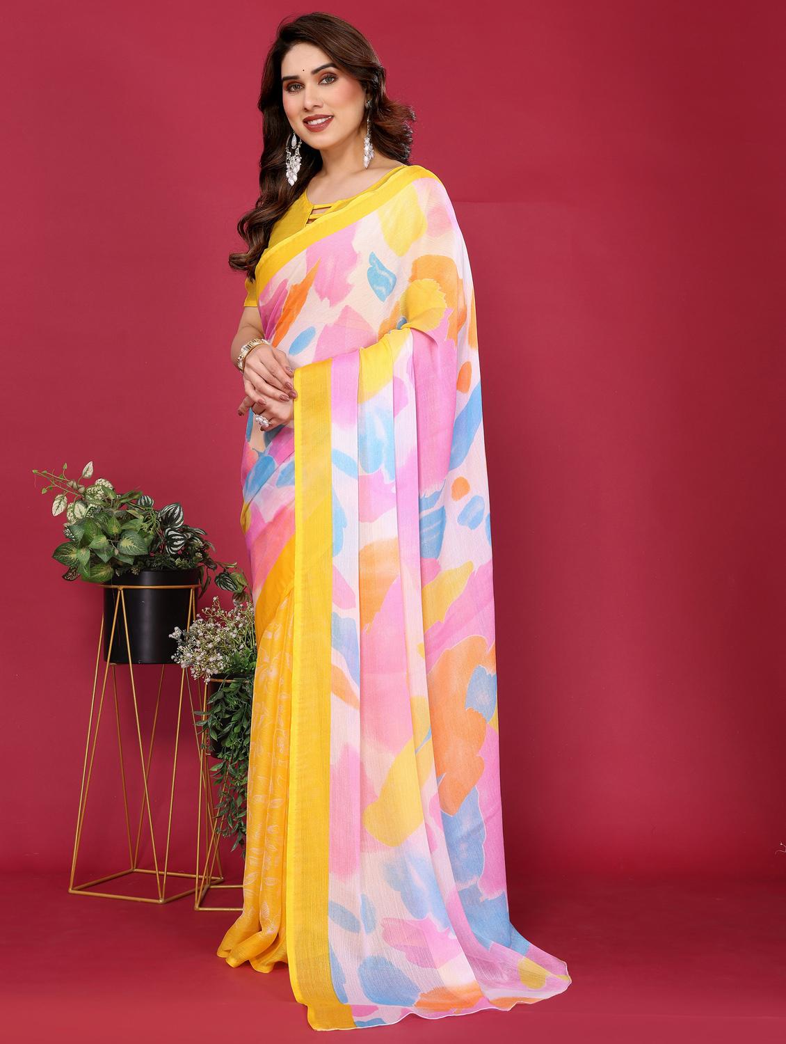 women printed half & half saree with blouse - 21932148 - Standard Image - 2