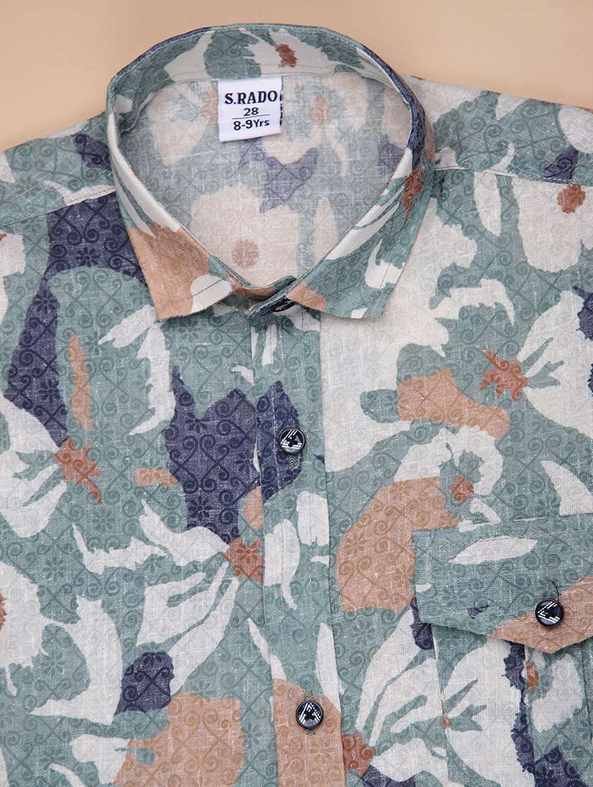 boys printed shirt and trouser set - 21932222 -  Standard Image - 2