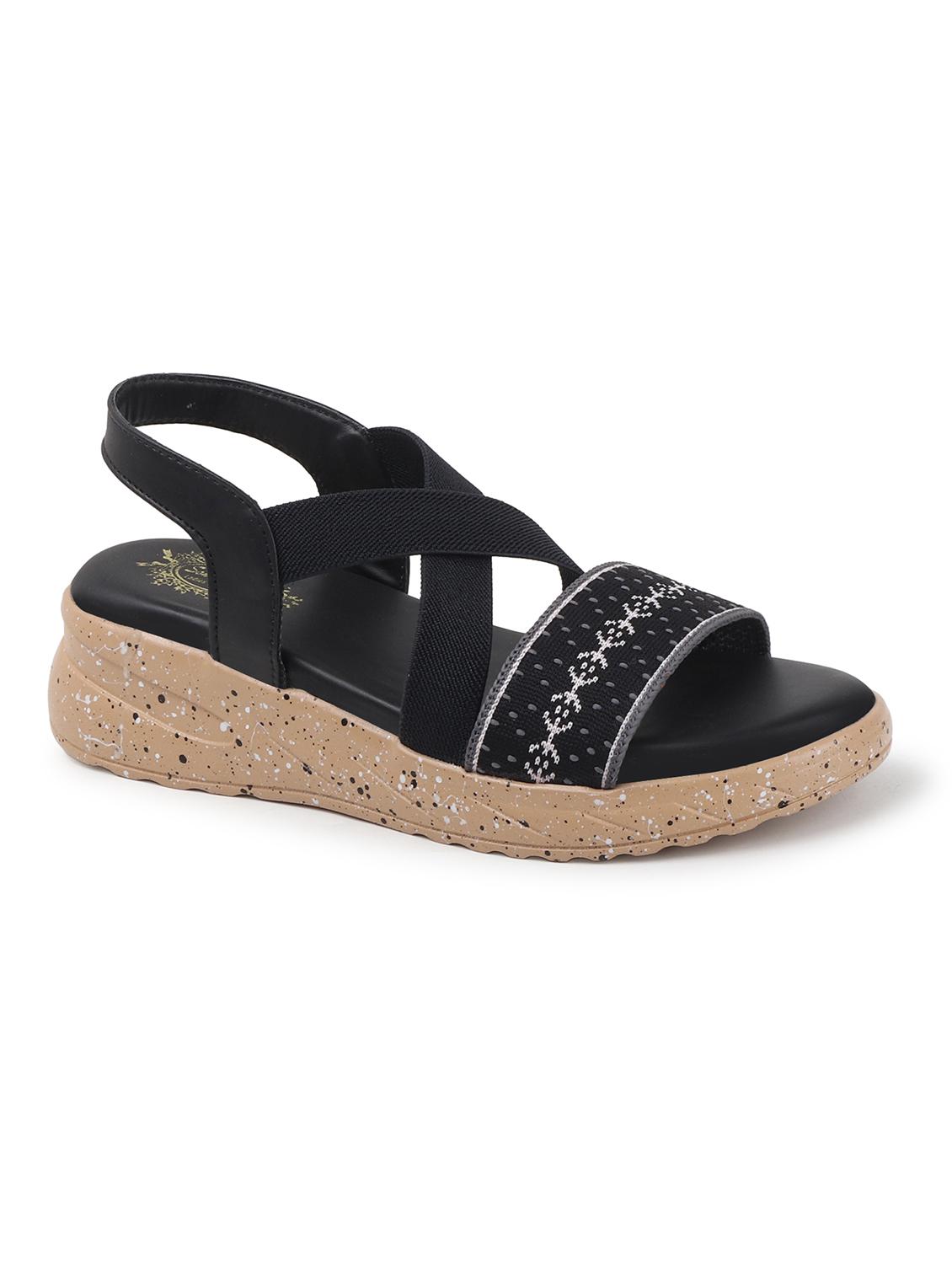 women black back strap wedge - 21932499 - Standard Image - 2