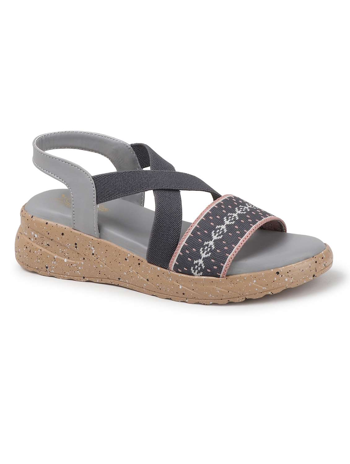women grey back strap wedge - 21932501 - Standard Image - 2