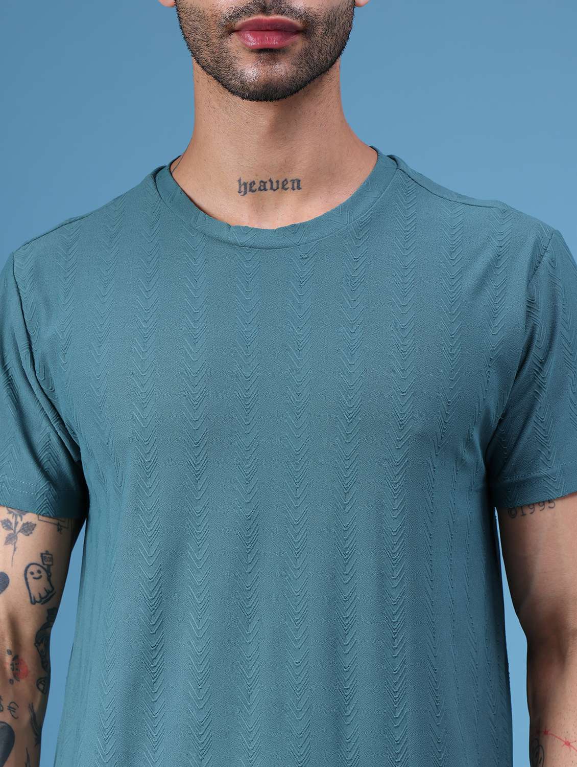 green jacquard tshirt - 21932528 - Standard Image - 2