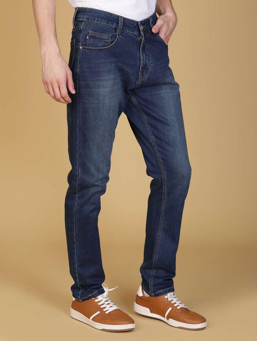 men solid mid rise slim fit jean - 21932547 -  Standard Image - 2