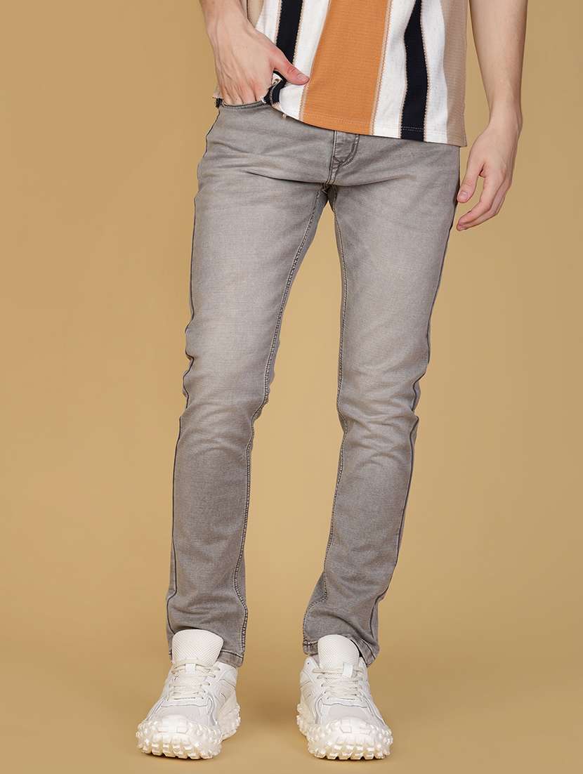 men solid mid rise slim fit jean - 21932553 -  Zoom Image - 0