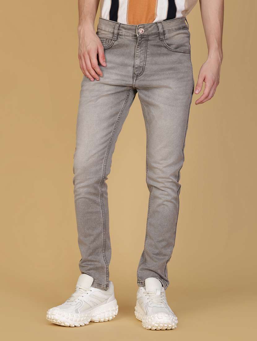 men solid mid rise slim fit jean - 21932553 - Standard Image - 2