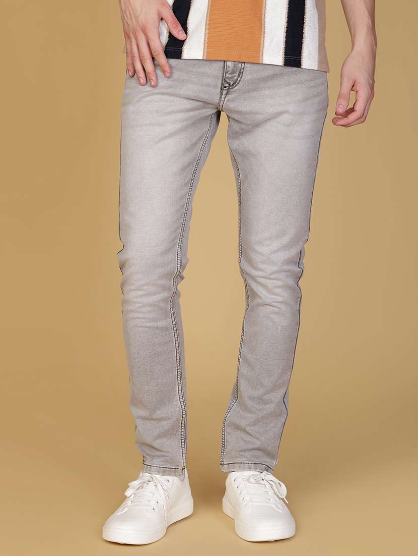 men solid mid rise slim fit jean - 21932572 -  Zoom Image - 0