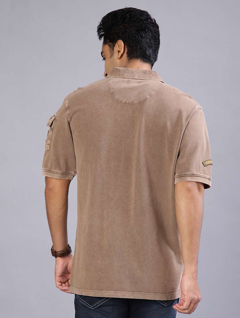 men solid short sleeve regular fit polo t-shirt - 21932658 -  Standard Image - 2