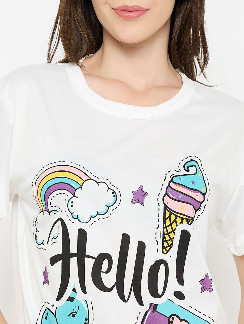 women printed nightwear pyjama set - 21932720 -  Standard Image - 2