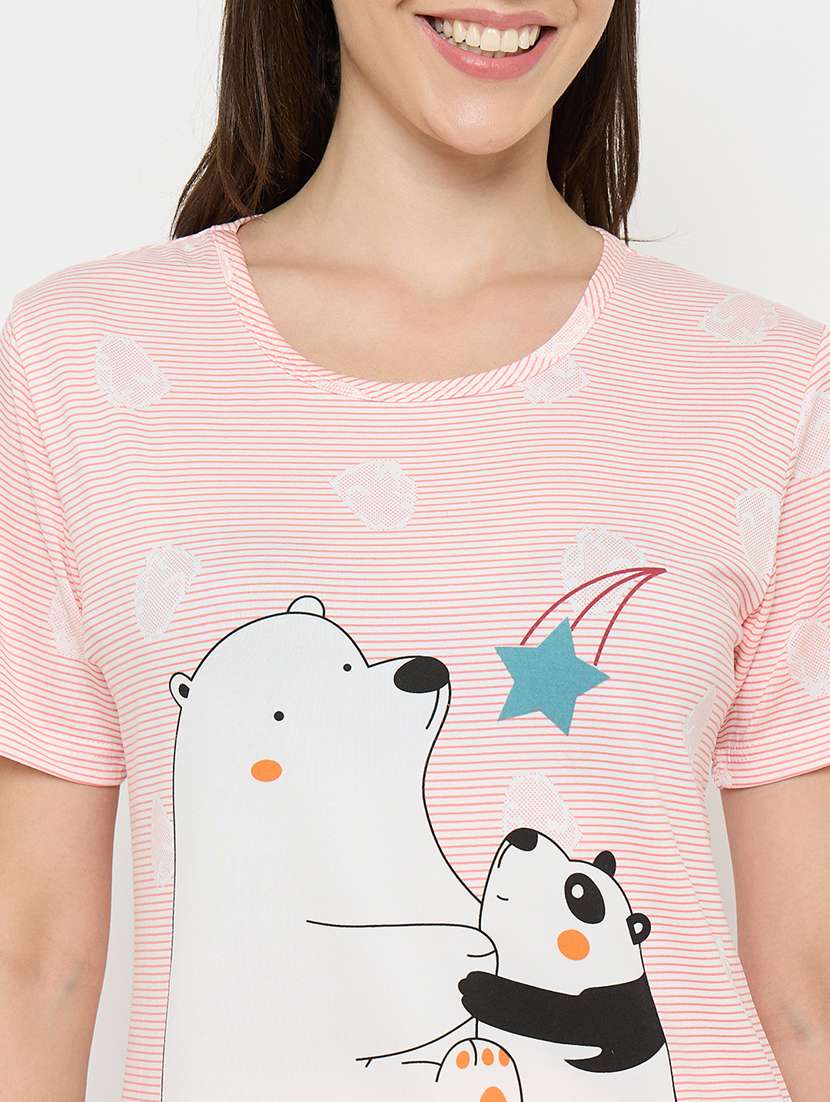 women printed nightwear shorts set - 21932722 -  Standard Image - 2