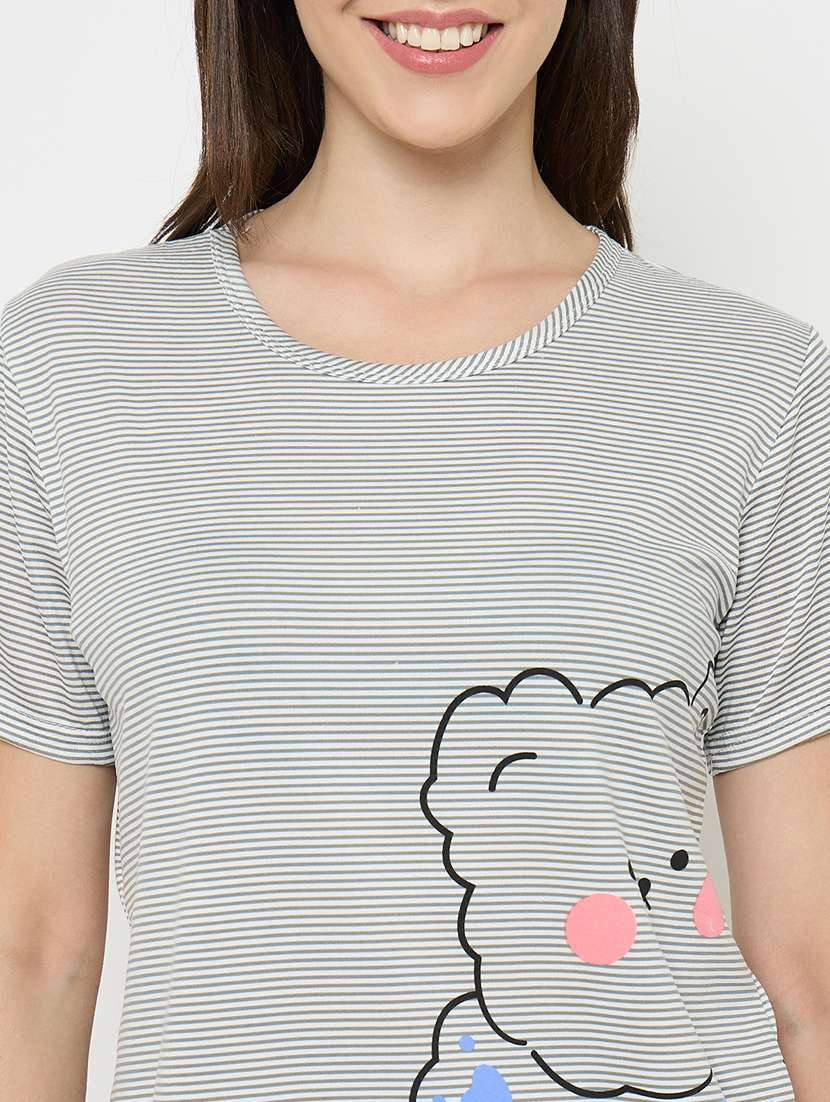 women printed nightwear shorts set - 21932724 -  Standard Image - 2