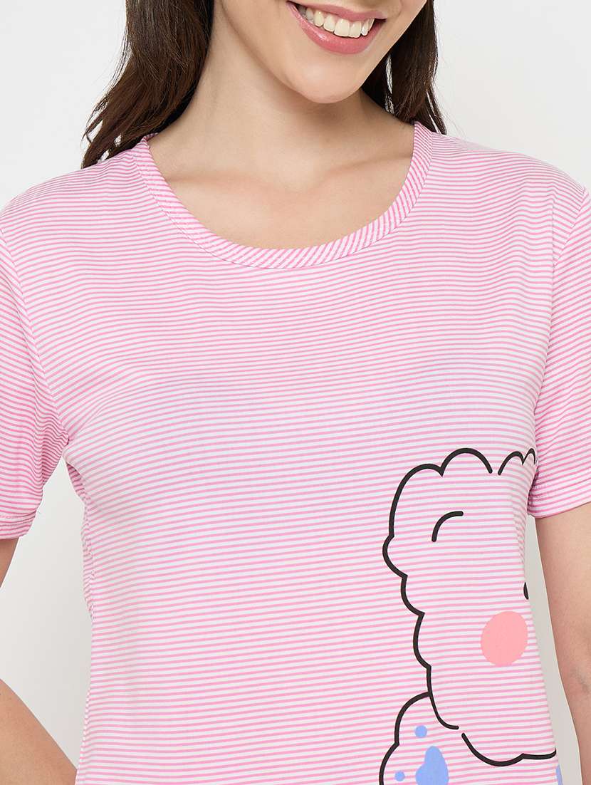 women printed nightwear shorts set - 21932726 -  Standard Image - 2