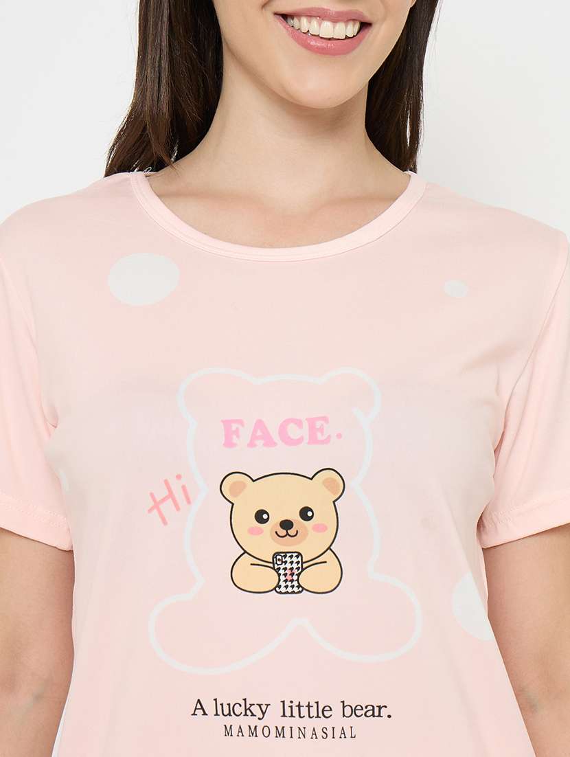 women printed nightwear shorts set - 21932728 -  Standard Image - 2