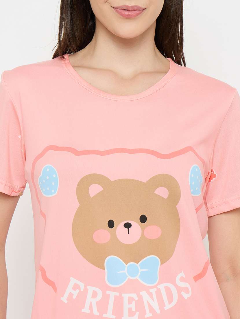 women printed nightwear shorts set - 21932731 -  Standard Image - 2