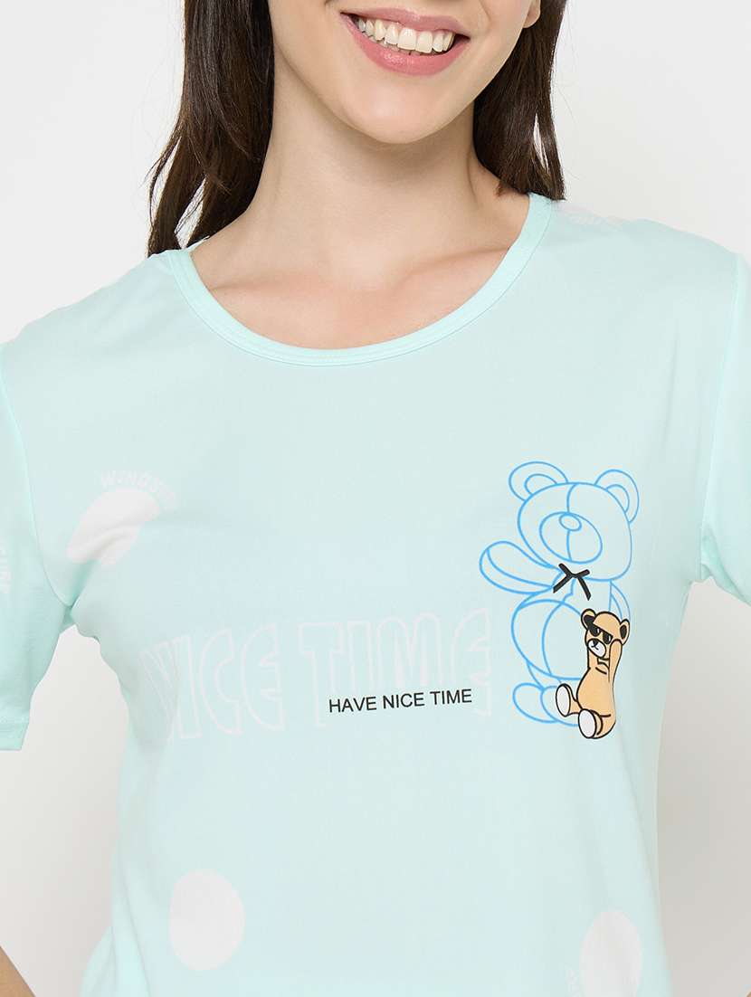 women printed nightwear shorts set - 21932734 -  Standard Image - 2