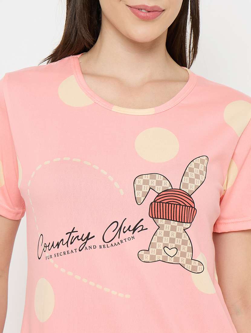 women printed nightwear shorts set - 21932737 -  Standard Image - 2