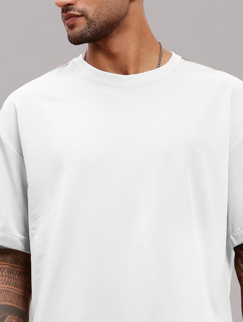 men's white cotton blend casual co-ord set - 21933415 - Standard Image - 2