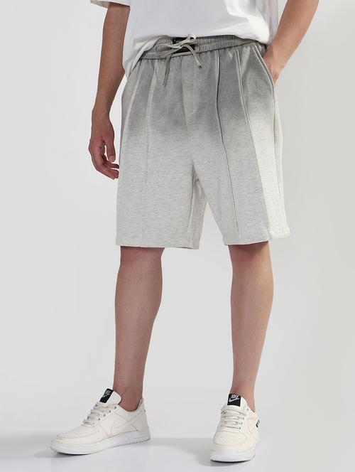 men grey ombre printed low rise relaxed fit shorts - 21933432 -  Standard Image - 0