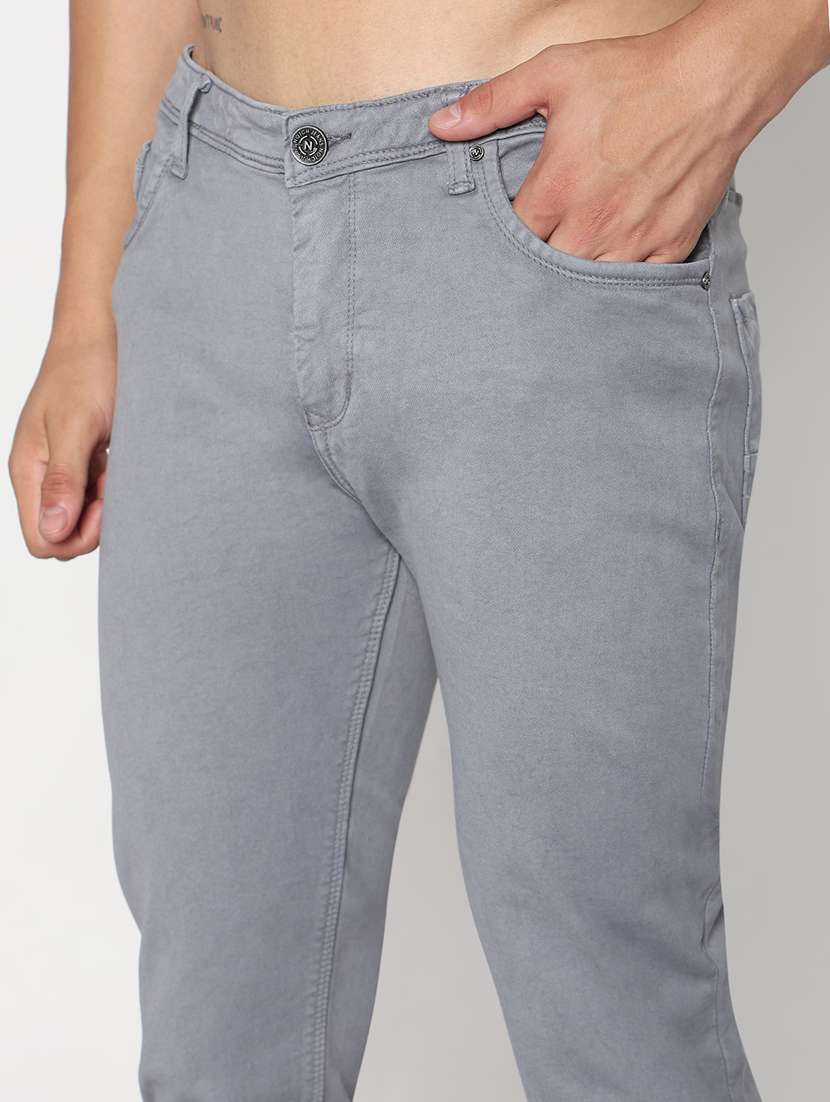 men solid mid rise slim fit jean - 21933435 - Standard Image - 2