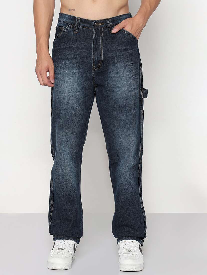 men solid mid rise straight fit jean - 21933437 - Standard Image - 2