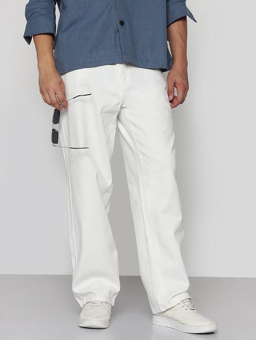 men solid mid rise baggy jean - 21933438 - Standard Image - 0