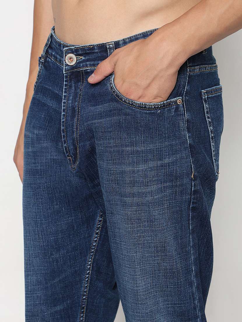 men solid mid rise straight fit jean - 21933444 -  Standard Image - 2