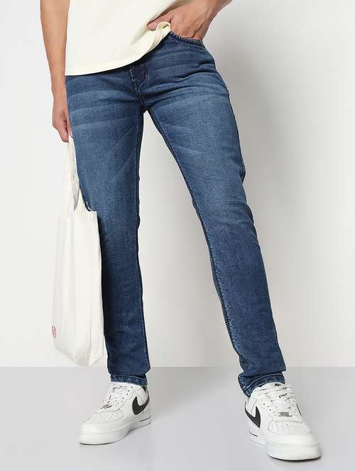 men solid mid rise slim fit jean - 21933445 -  Standard Image - 0