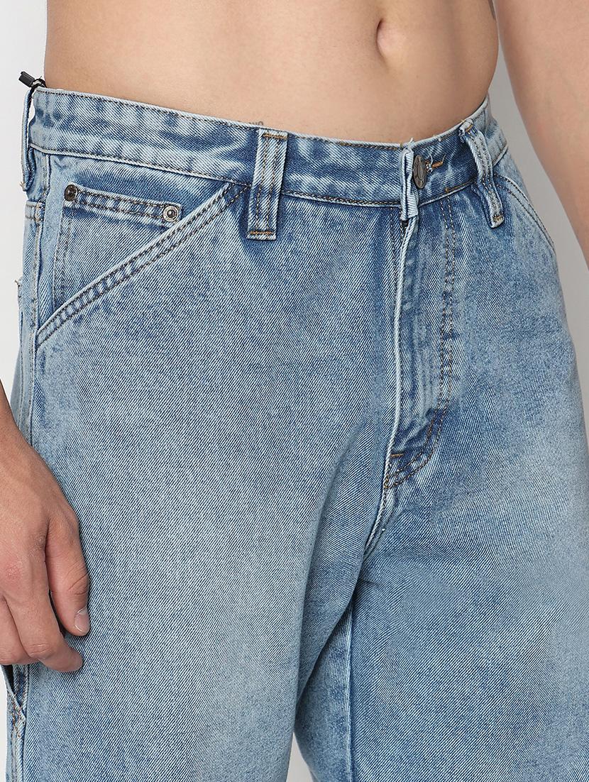men solid mid rise baggy jean - 21933448 - Standard Image - 2