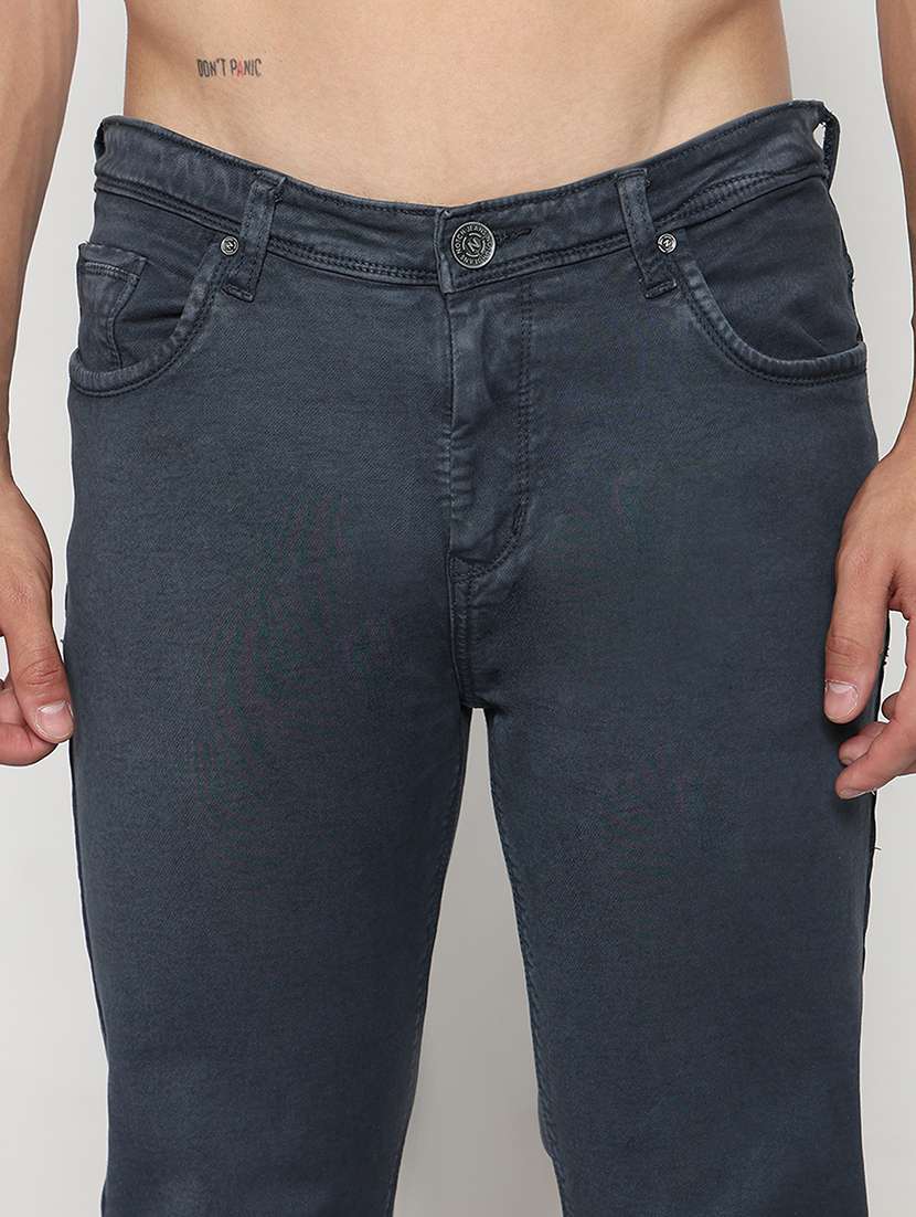 men solid mid rise straight fit jean - 21933449 - Standard Image - 2