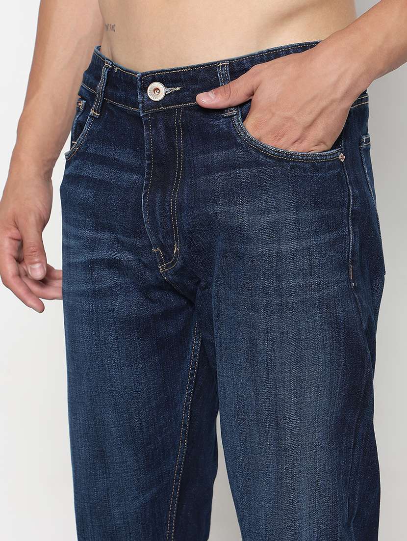 men solid mid rise straight fit jean - 21933452 -  Standard Image - 2
