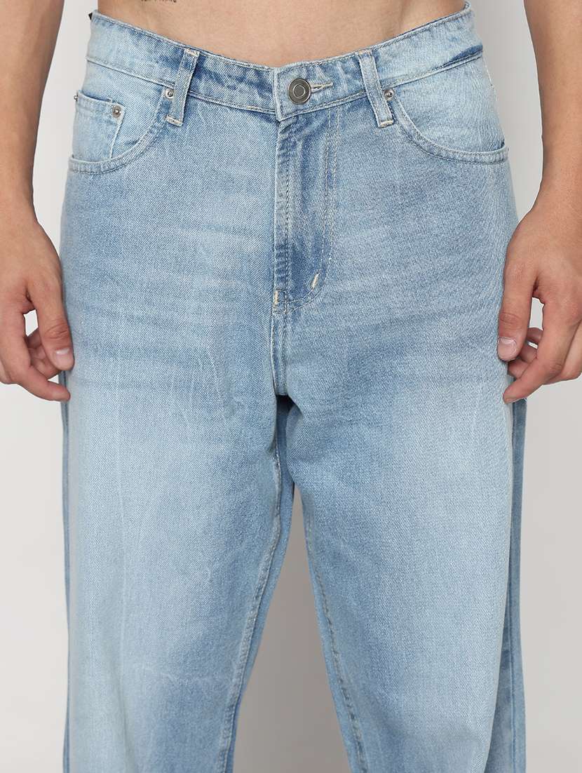 men solid mid rise baggy jean - 21933456 -  Standard Image - 2