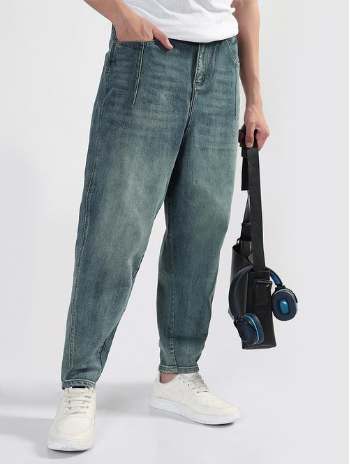 men solid mid rise baggy jean - 21933460 -  Standard Image - 0