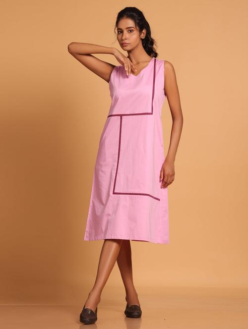 women solid sleeveless a-line dress - 21933474 -  Standard Image - 0