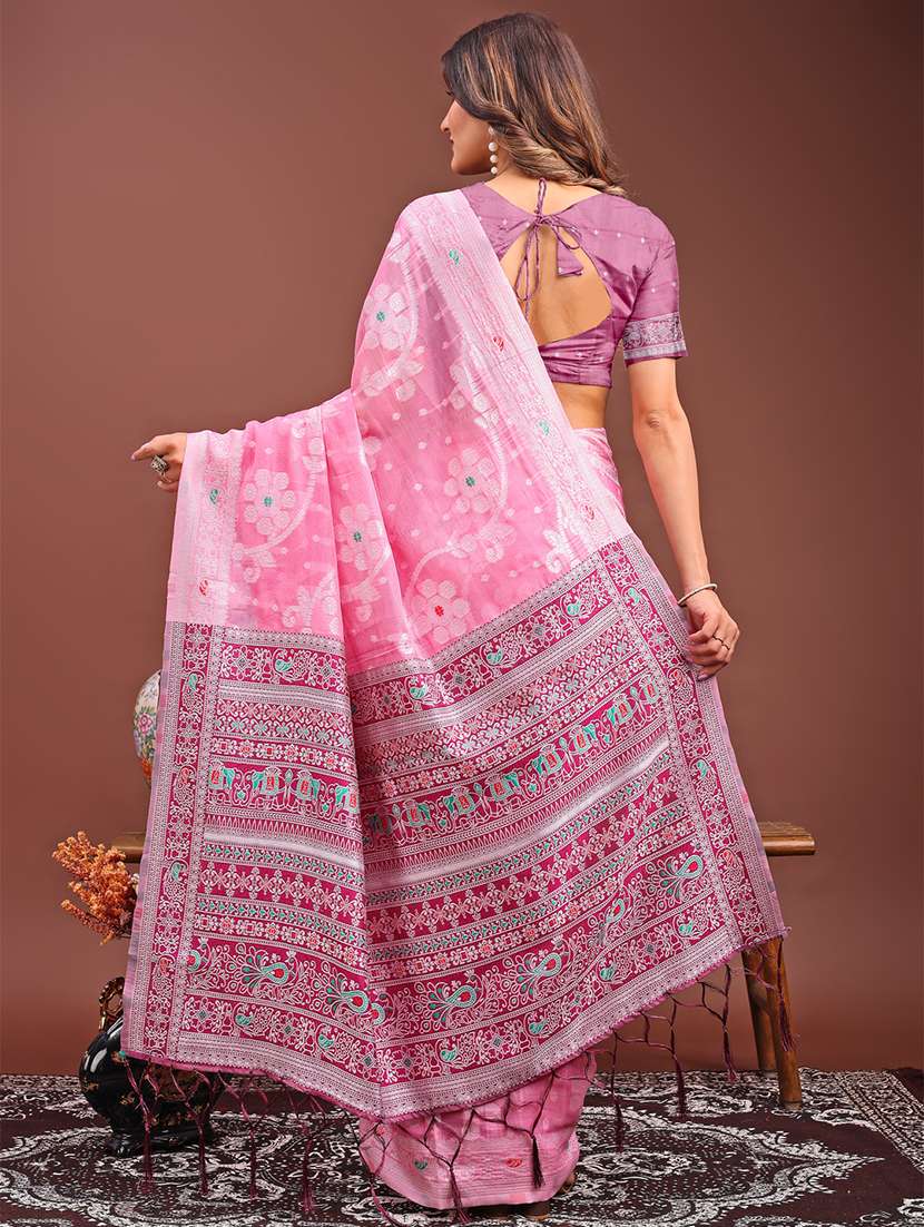 women self design bordered saree with blouse - 21933481 -  Standard Image - 2